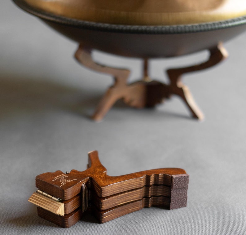 핸드메이드 원목 핸드팬 스탠드  | 핸드팬 바닥 거치대