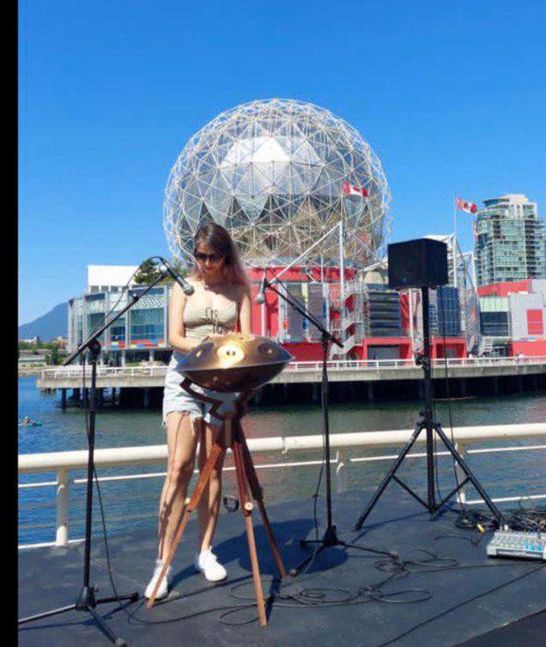 조절형 핸드팬 스탠드 | 앉은 자세·선 자세 연주용