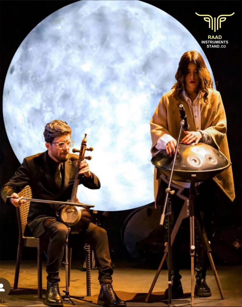 조절형 핸드팬 스탠드 | 앉은 자세·선 자세 연주용