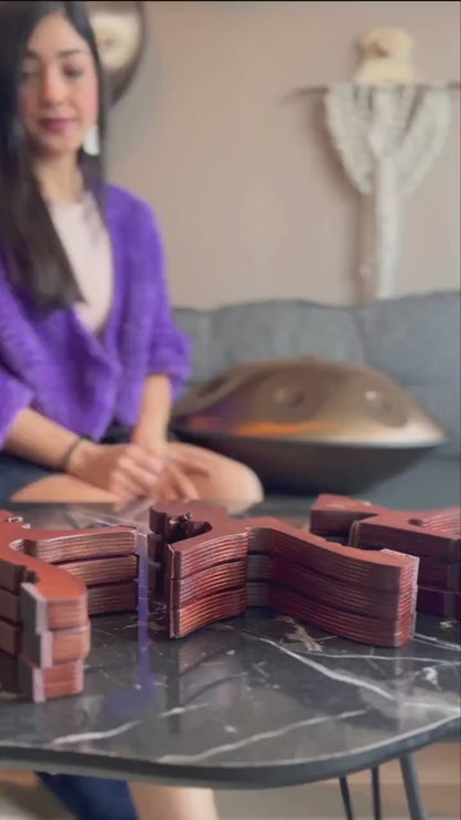 핸드메이드 원목 핸드팬 스탠드  | 핸드팬 바닥 거치대