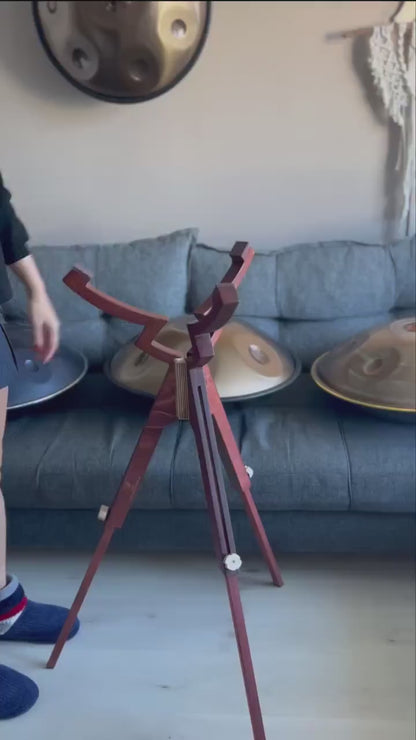 조절형 핸드팬 스탠드 | 앉은 자세·선 자세 연주용